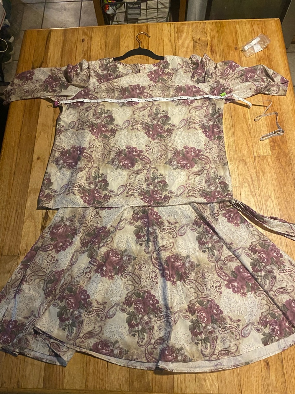 Floral Dress in Mauve and Cream